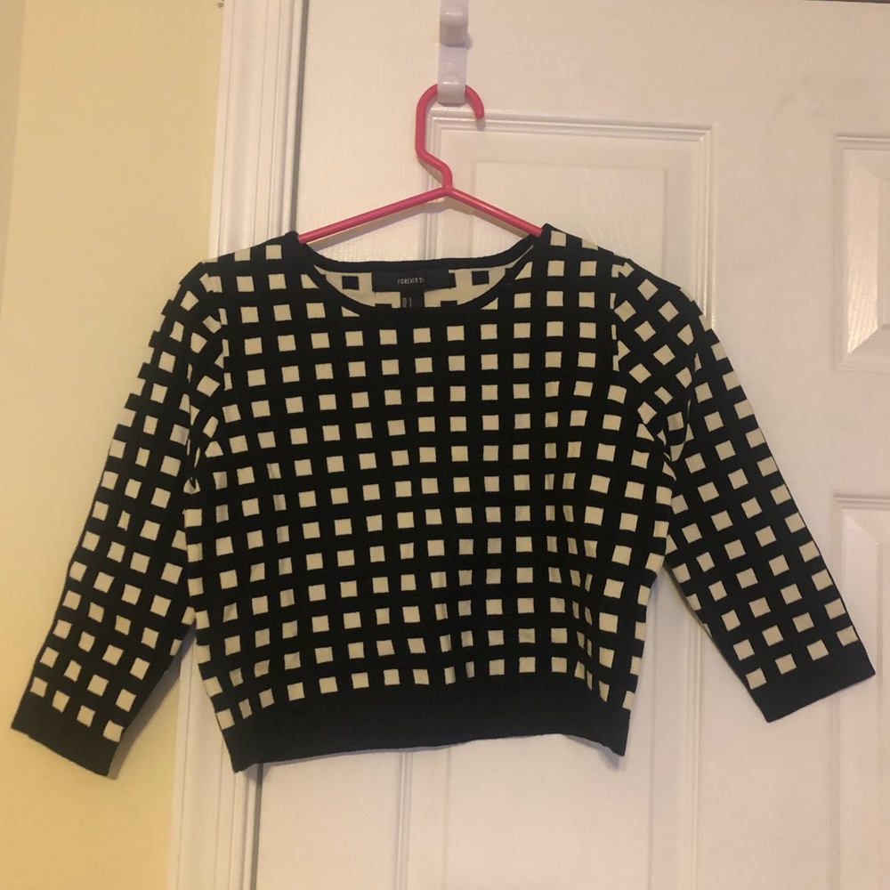 Checkered Crop Top Forever 21